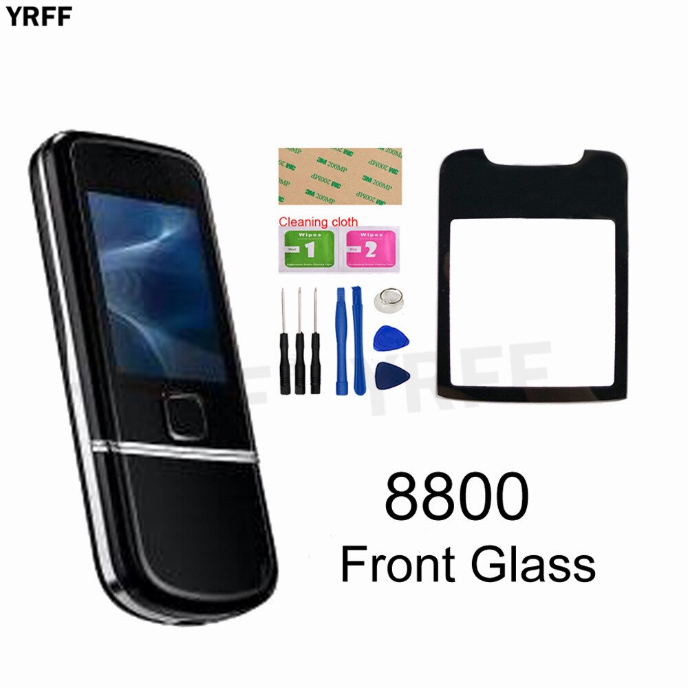 2.0'' Front Panel Glass For Nokia 8800 SE Front Glass Screen Outer Glass Cover Panel Replacement