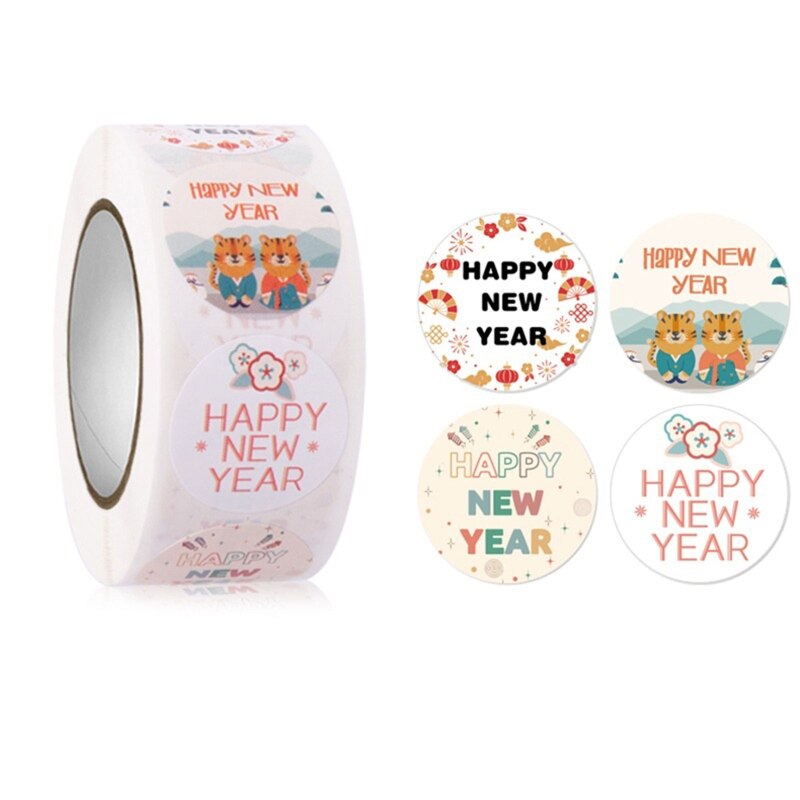 500 Pieces/Roll 2022 Year Stickers Chinese Fu Character Sticker Candy Label Stickers Cards Envelope Sealing Stickers: HA191