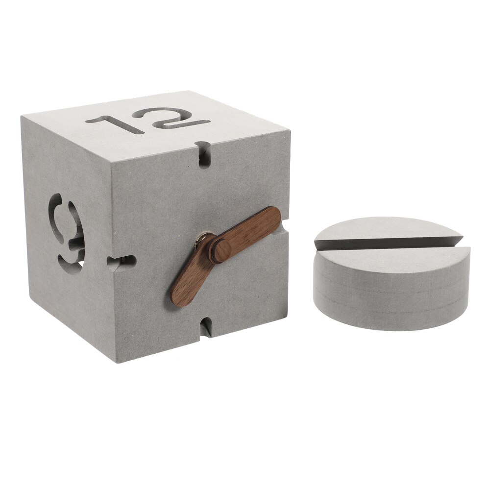 Premium Wood Clock Desk Clock Modern Cube Display Clock Desktop Clock Decor