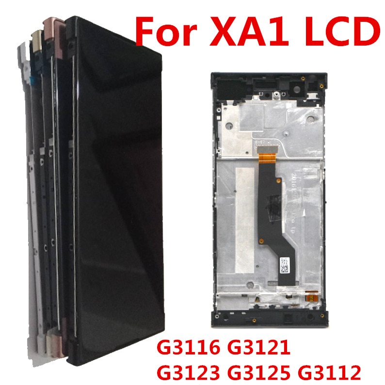 5.0 inch Touch Screen For SONY Xperia XA1 XA1 G3116 G3121 G3123 G3125 G3112 LCD Display Digitizer Assembly Frame With Free