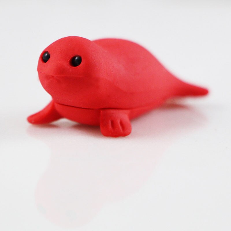 1X Cartoon assemble eraser mini fish modelling eraser children stationery prizes kawaii school office supplies papelaria