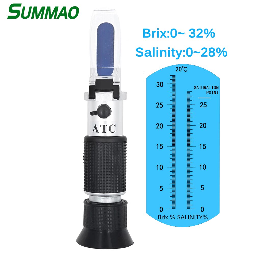 0-20% Brix Refractometer Milk Brix Tester Sugar Content Meter Milk Monitor Analyser Refractometro Juice Concentration Detector: Without Box