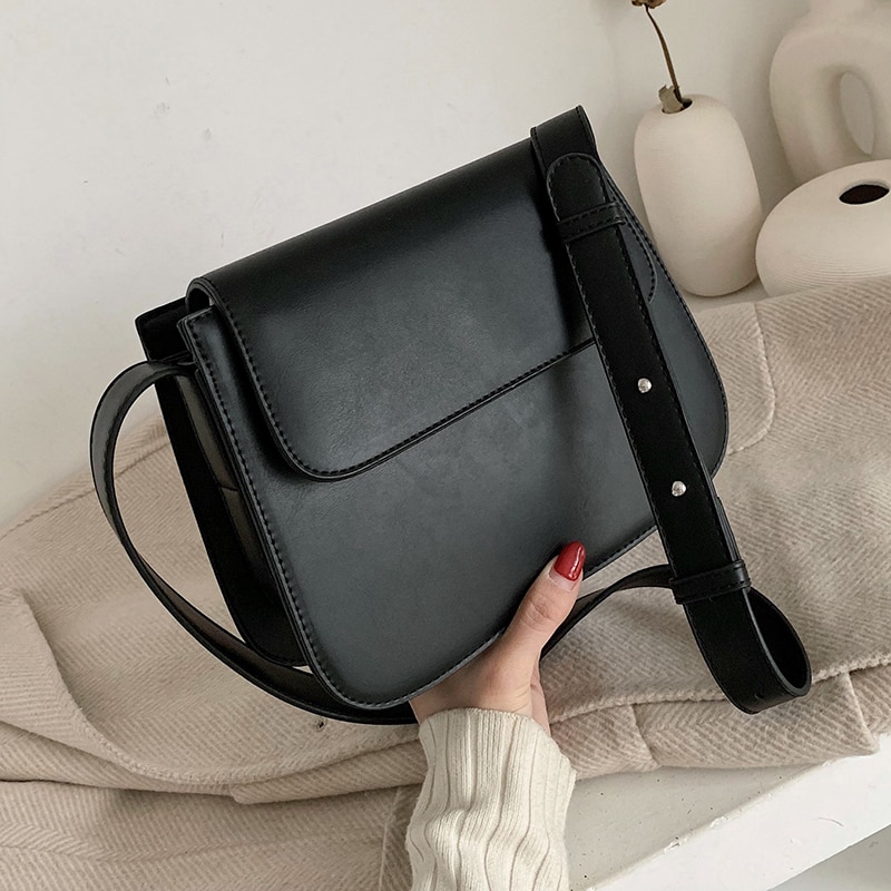 Moyen femmes sac bonne en cuir PU sacs à bandoulière pour les femmes minimaliste femme luxe sac à bandoulière Bolsa Feminina