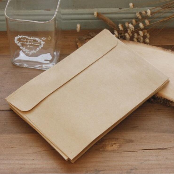 10 kpl/erä 16*11cm retro ikkuna kirjekuori hääjuhla kirje kutsu onnittelukortit kansi lompakko kirjekuori: Kraft