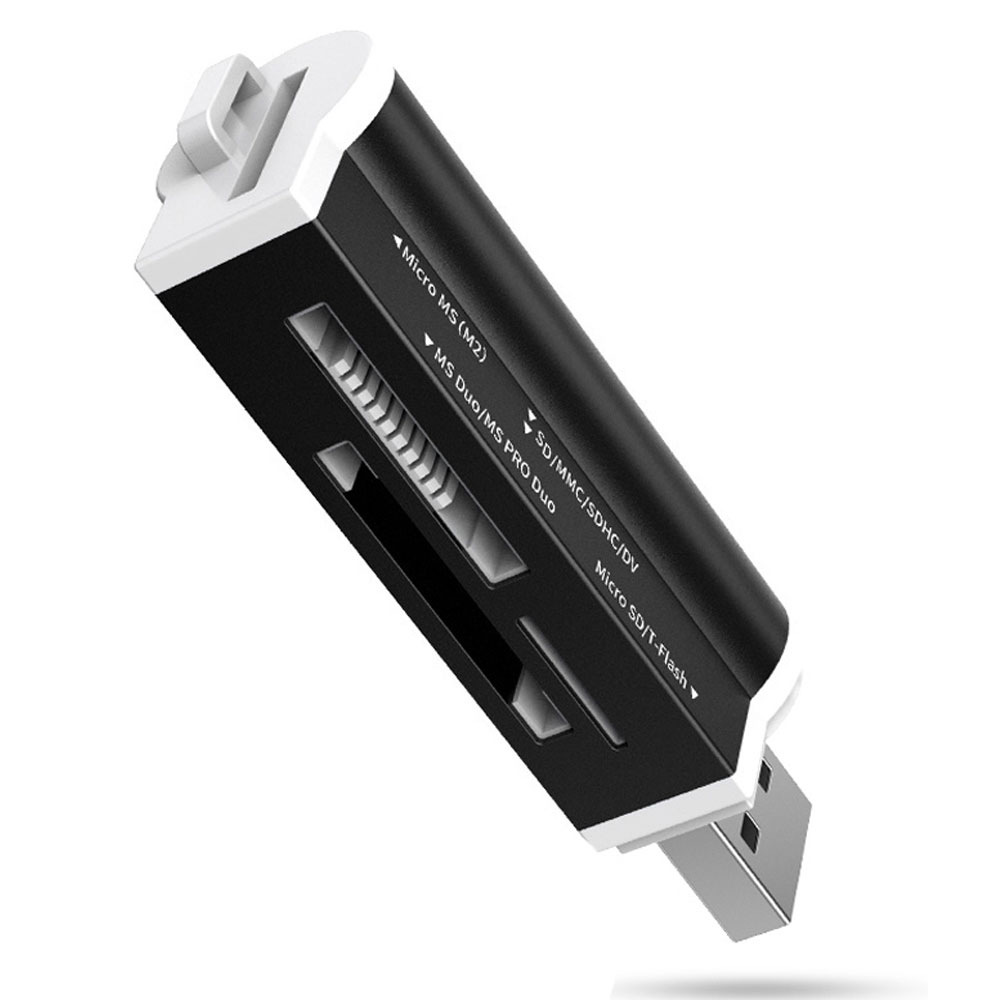 Hoge Snelheid Multi USB 2.0 Alles In Een Geheugenkaartlezer voor Micro SD T-Flash MMC SDHC MS PRO DUO TF M2 Memory Stick