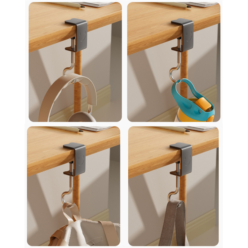 1/2 st justerbara skrivbordskrok utan håltagning kontorsbordskrok hängande väska student ryggsäck hörlurskrok