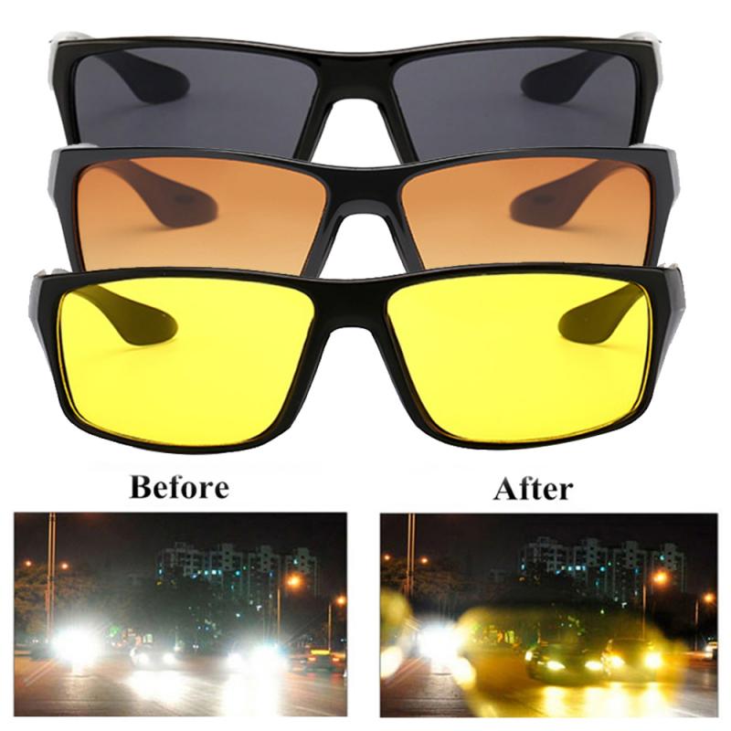 Sports anti-refleks nattesyn driverbriller til natkørsel forbedrede lette briller solbriller beskyttelsesbriller auto accessori