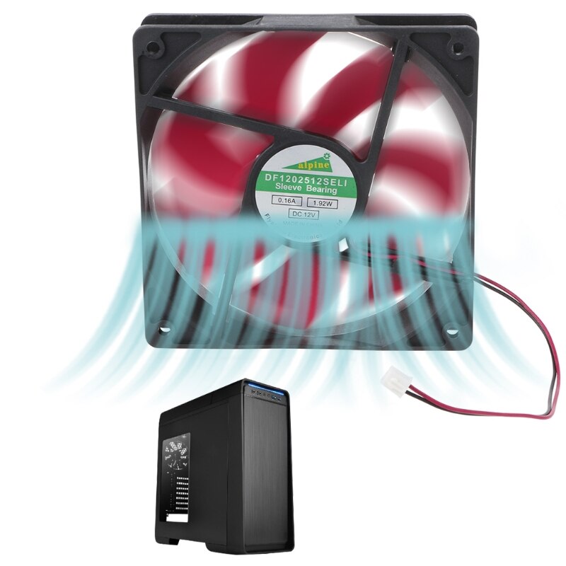12025 120mm DC12V 0.2A 2 Stift Stecker Lüfter für Computer Kasten CPU Kühler Kühler