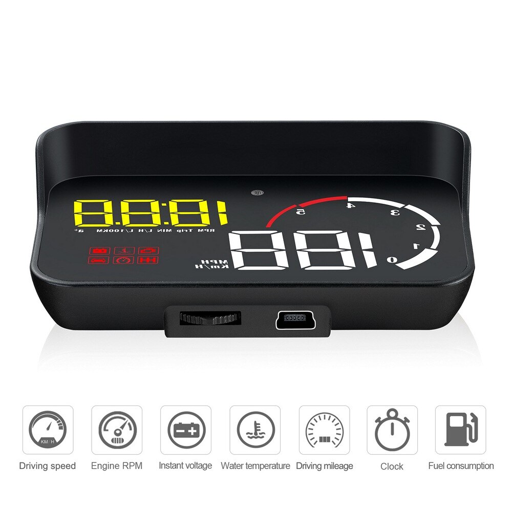 M10 Automotive general OBD2 Car Hhead-up Display Windshield Projector Digital Speed Head-up Display with Visor