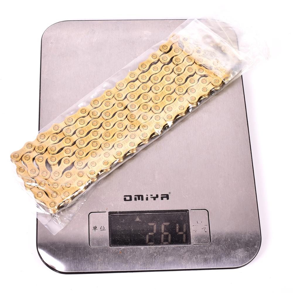 NEUE YBN Ultraleicht 9 10 11 Geschwindigkeiten Fahrrad Kette SLR Gold MTB Rennrad Kette für M6000 M7000 M8000 264g missinglink