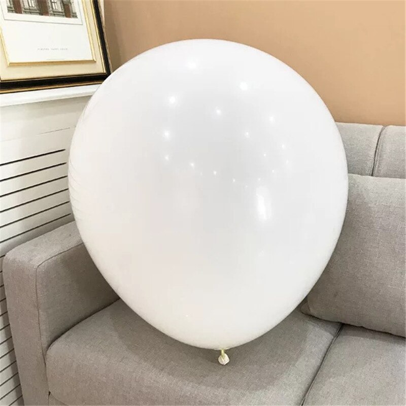 36inch Giant White Pink Latex Air Helium Balloon Big Round Inflable Golobs Wedding Birthday Party Decoration Baby Shower Balls: White