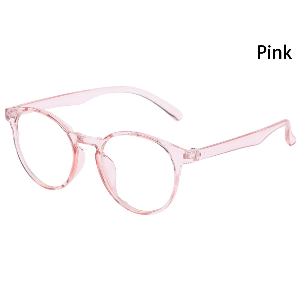 Lunettes Anti-rayon bleu, montures de lunettes optiques, ordinateur de jeu, bloquant la lumière bleue, monture ronde transparente: Type 4-Pink
