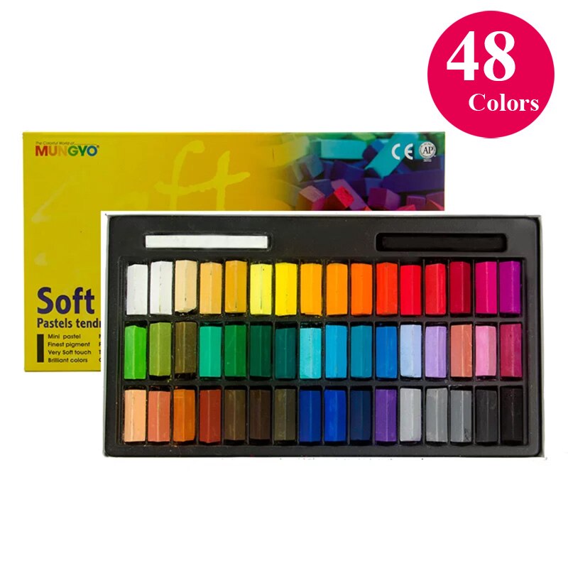 Mungyo Mini Soft Pastel 24 32 48 64 Colors Crayon Chalks for Artist Student Graffiti Painting Pen School Stationery Art Supplies: MPS-48 Colors