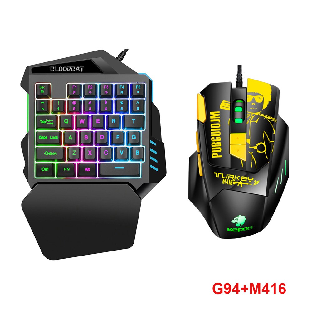 USB Gaming Mice LED Backlit Wired Keyboard And Mouse Set Keyboard Mouse Gamer Kit For PS3 PS4 XBOX Game PC Laptop: G94 M416