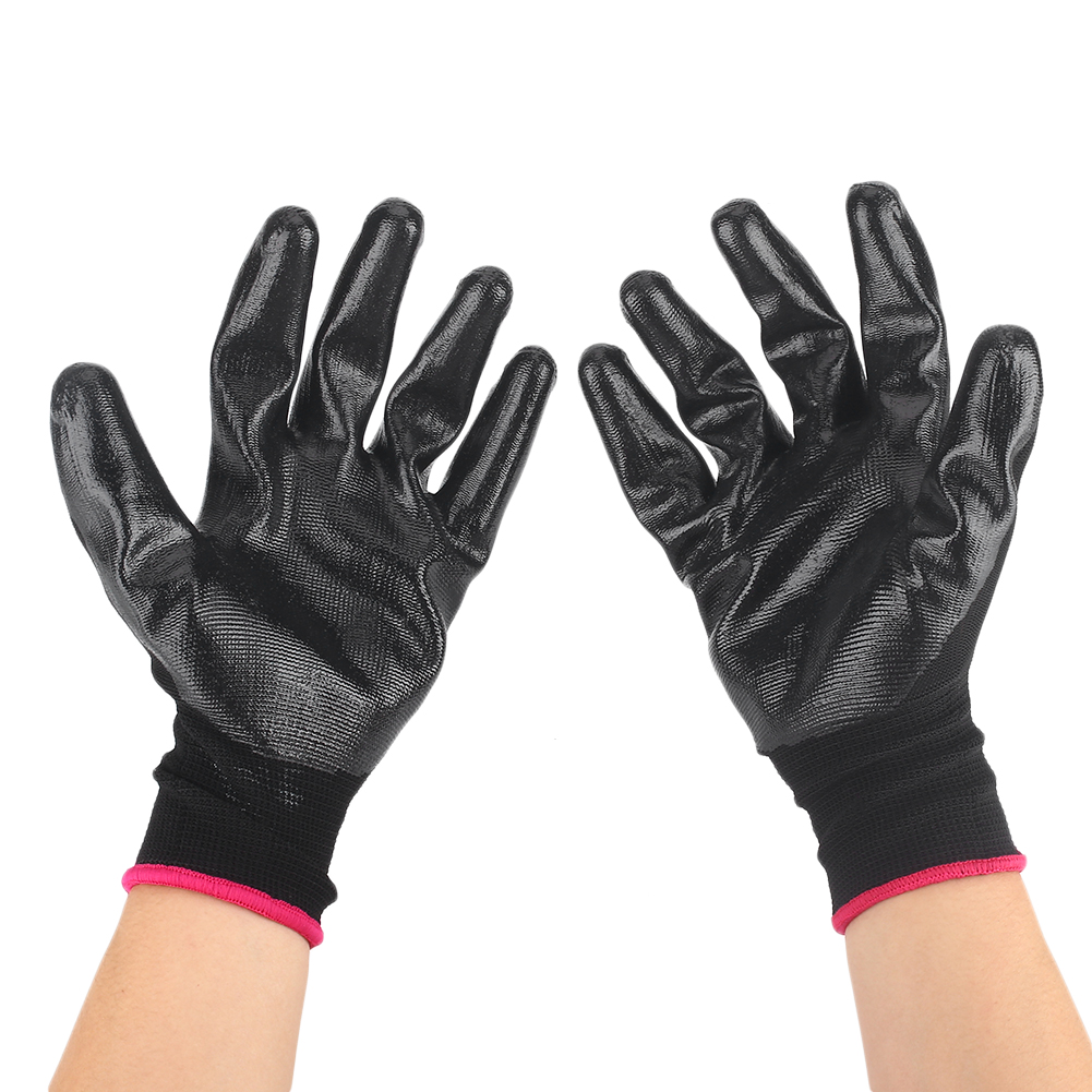 Guantes de trabajo, guantes de jardín, 1 par, mitones negros, planta de trabajo, no SliRp Graden, suministros de herramientas, económicos, para patio, exterior, duraderos