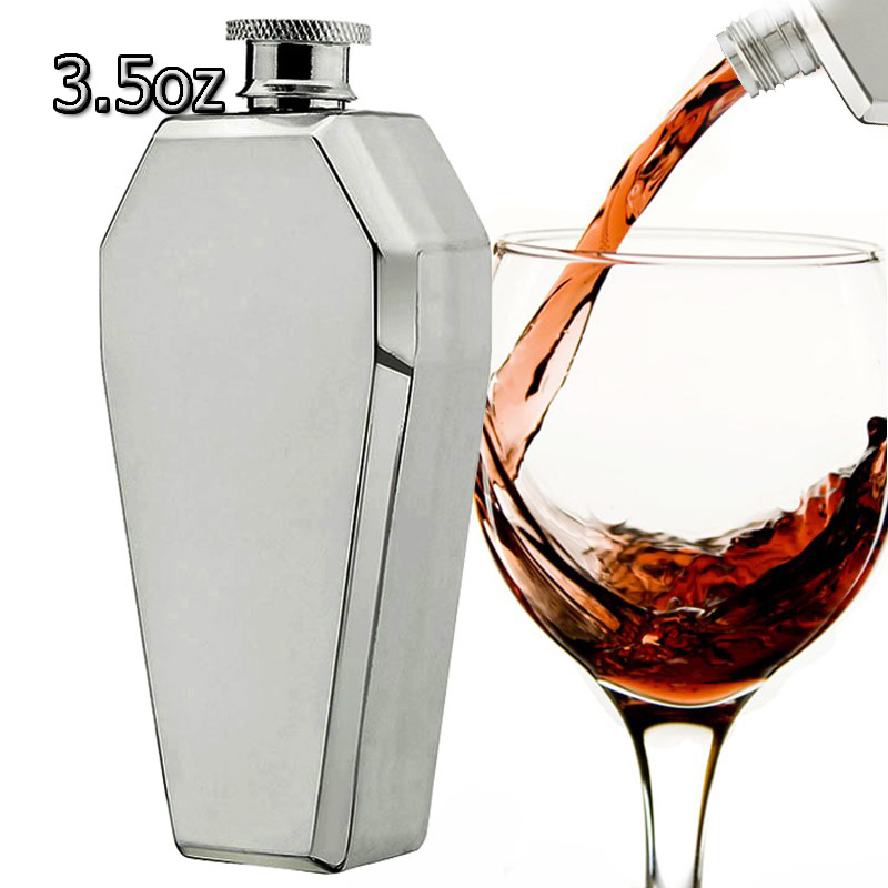 Hip Flask 3.5 OZ 100 ml 304 Stainless Steel Wisky Flask with Funnel Groomsmen Bridesmaid Whisky Alcool Alcohol Bottle