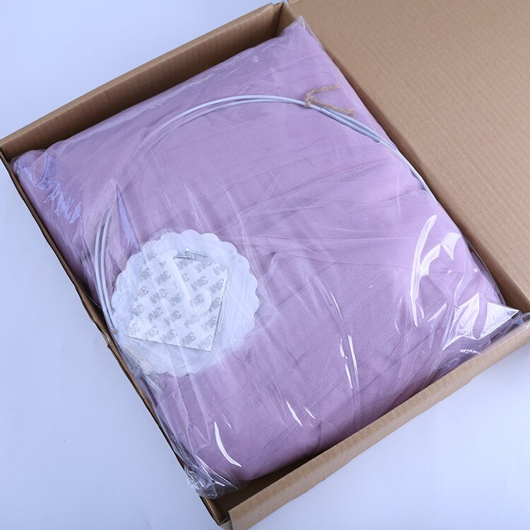 Moustiquaire de lit ronde pour bébé fille, parure de lit d'été pour enfant, romantique, pour chambre d'enfant: Violet avec boîte