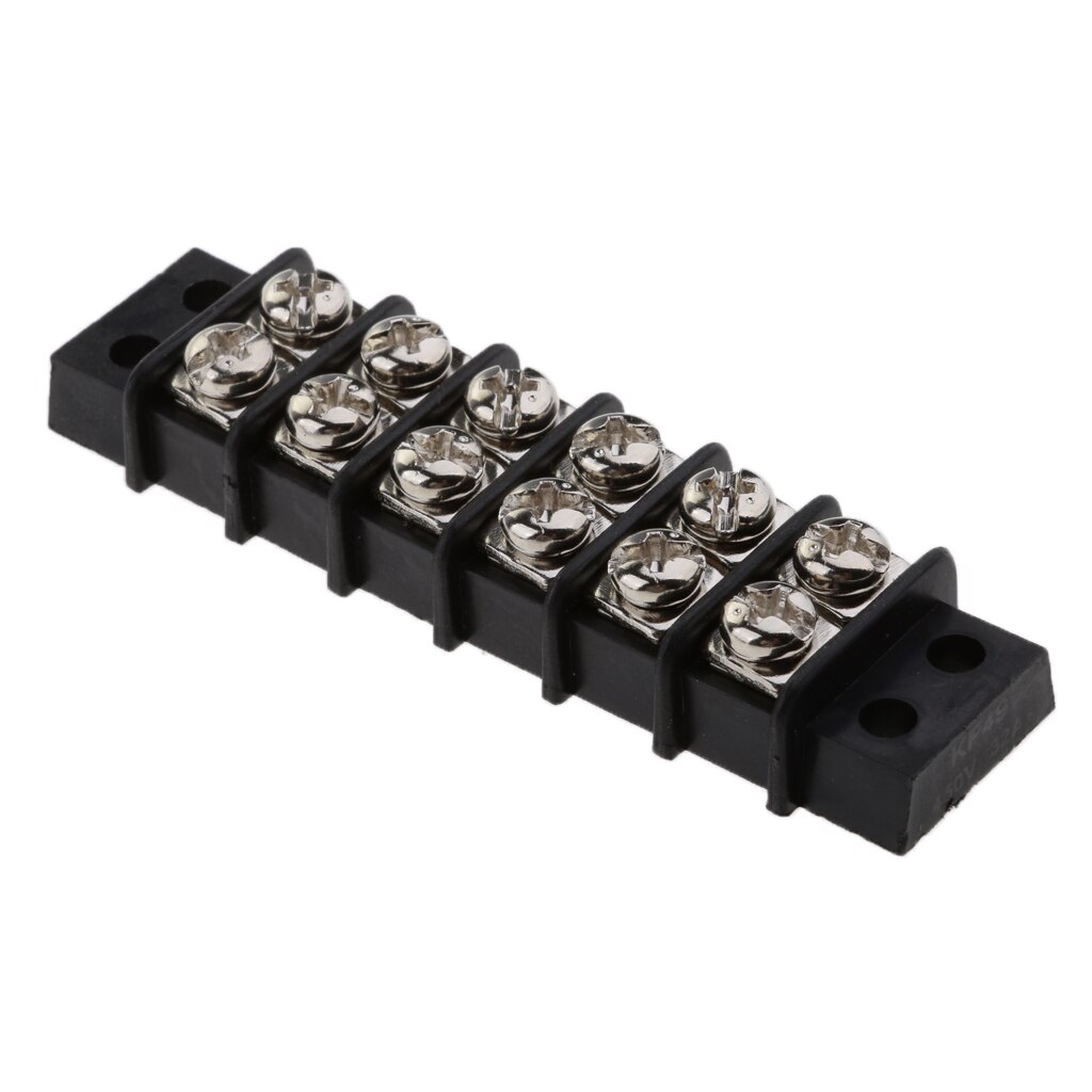 6 Circuit 30A Terminal Block with Nickel Plated Brass Contacts for Boats