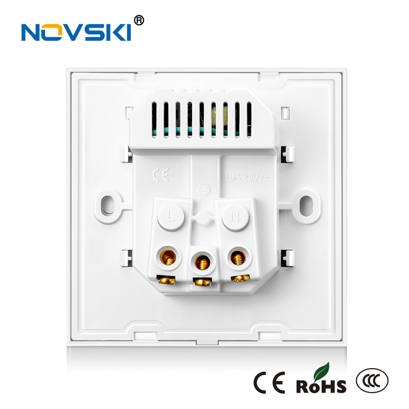 German Russian Wall Socket Grounded Dual USB 5V 2.1A Port Adapter Charging Wall Power Outlet Socket 86*86mm NOVSKI