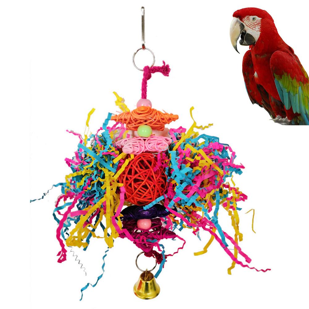 8 stk papegøje legetøj fugle legetøj svinge fugl hængende tygge legetøj fuglebur legetøj svinge klokke fugle parakit bur tilbehør til kæledyr