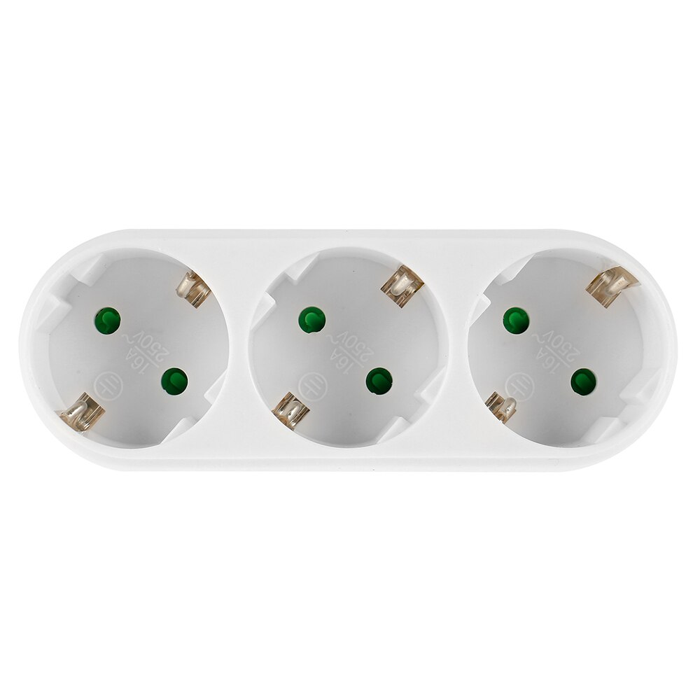 16a 110 ~ 250v europese conversiestekker 1 to 2 /1 to 3- weg stopcontactadapter eu standaard stroomadapter stopcontact reisstekkers: Type 2