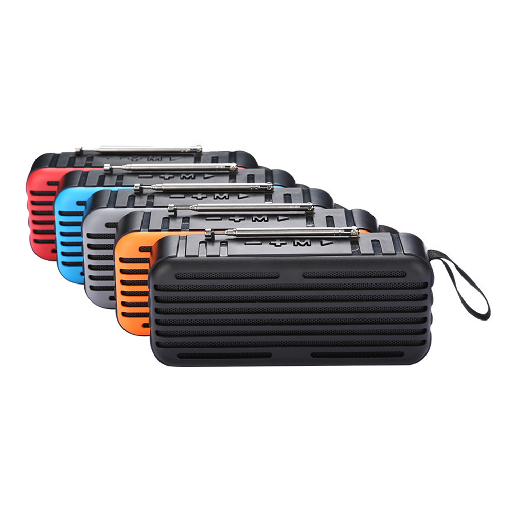 Outdoor Solar Powered Wireless Speaker Bluetooth-compatible Portable Wireless Stereo Loudspeaker FM Radio LED Flashlight