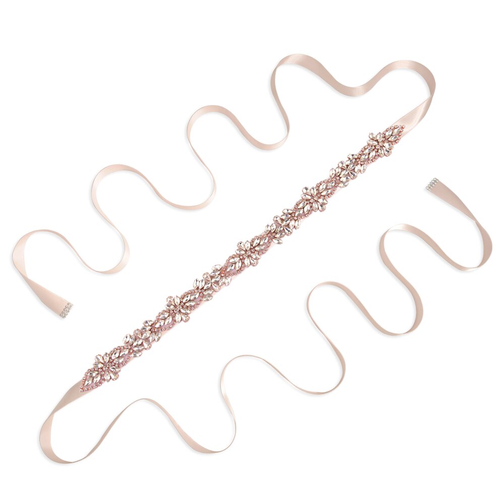 TRiXY S429 różbyć winnym złoto dżetów pas pas ślubny diament szarfa pasek robić sukni ślubnej kość słoniowa aplikacja ślubna na akcesoria ślubne: kochanie różowy