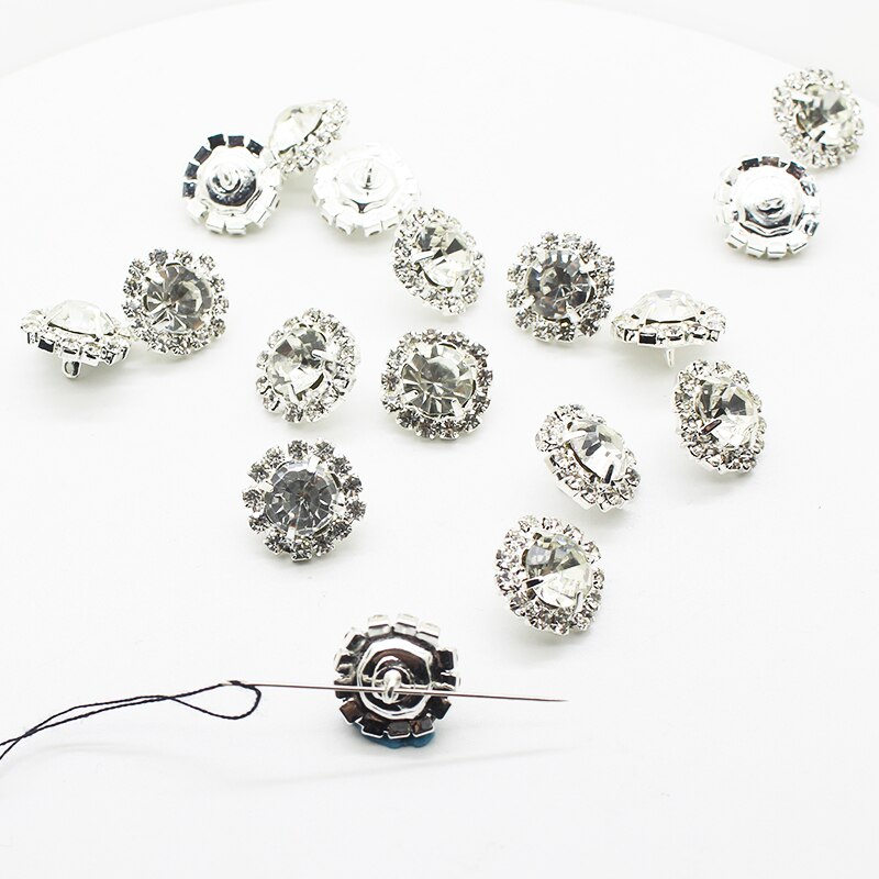 5 stuks metalen strass ronde knop voor naaien DIY knutselen sieraden 5 stuks metalen strass ronde knop voor naaien DIY knutselen sieraden