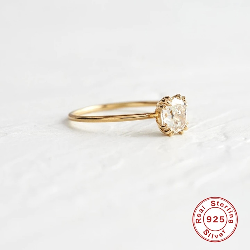 ROXI Elegante Geometrie Edelsteine Engagement Ringe für Frauen Hochzeit Ring 925 Sterling Silber Finger Ringe Bague Femme Schmuck