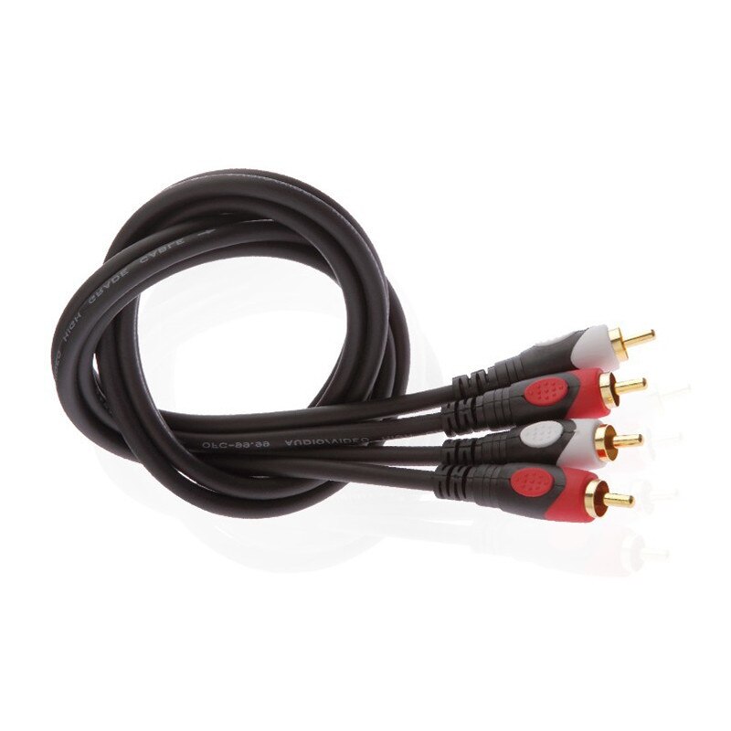 RCA Cable 2RCA Male To 2RCA Male Audio Video Cable Gold-Plated Plug AUX Splitter for Amplifier CD Soundbox DVD TV Line YS-244