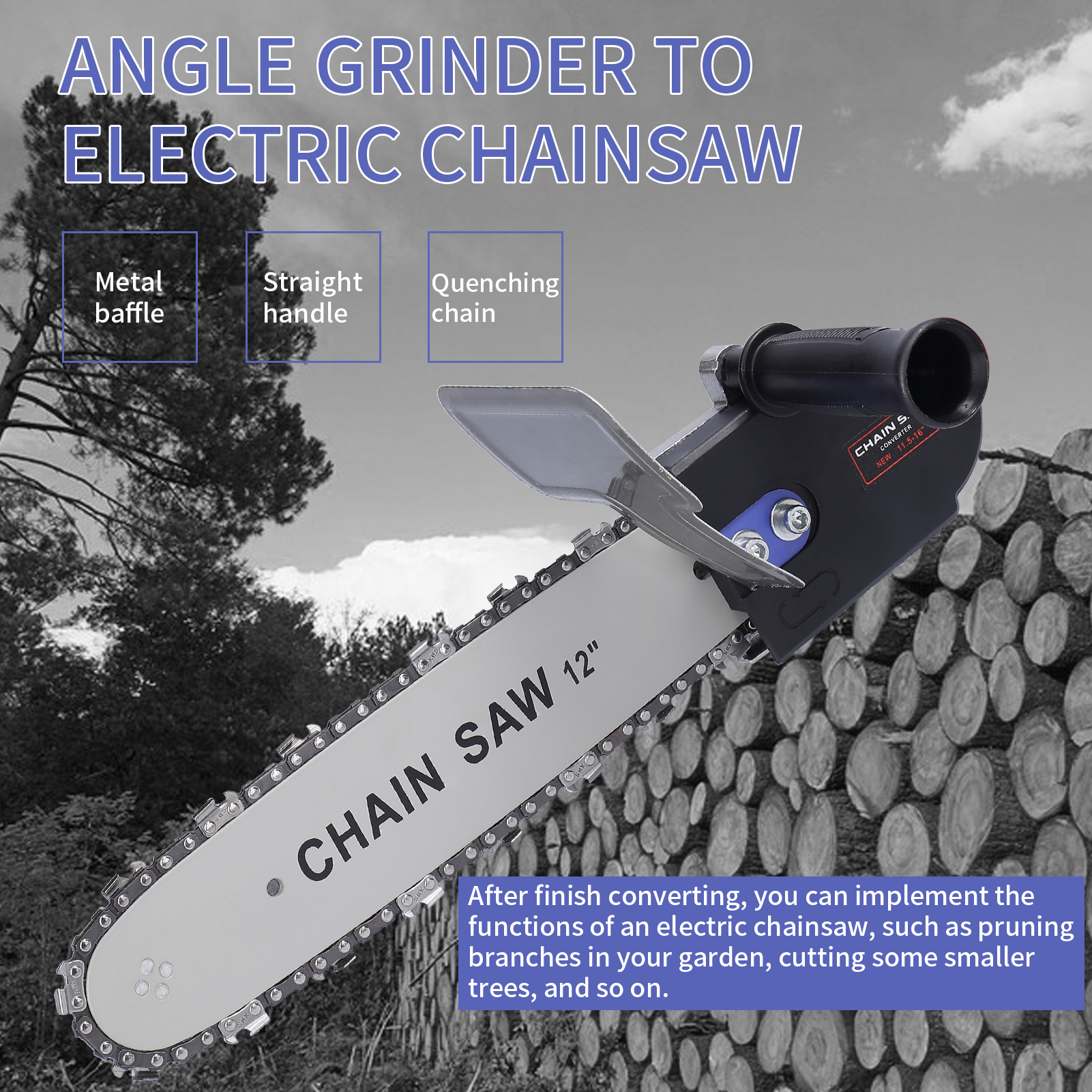 Angle Grinder Modified To Electric Chainsaw Accessories Set Angle Grinder Converter 12 Inch Electric Chainsaw Modified Tool