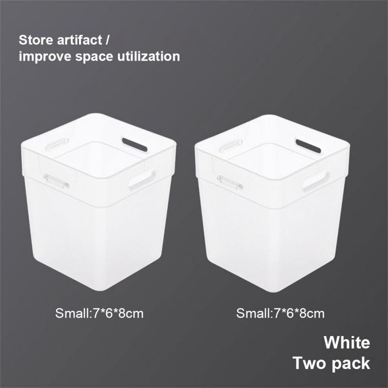 2pcs Translucent Sorting Storage Box On The Side Of Refrigerator Kitchen Seasoning Food Fruit Organizer Box With Buckle: L 2PCS