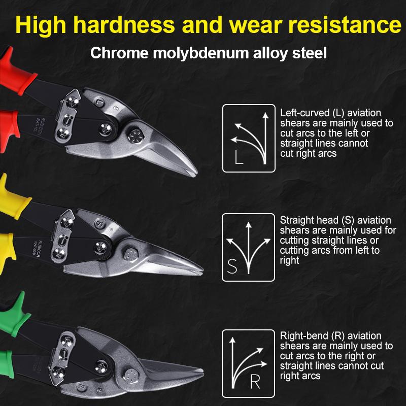 Aviation Scissor Tin Snips Metal Snip Iron Plate Cut Shear Industrial Work Metalworking Iron Cutter Hand Tool