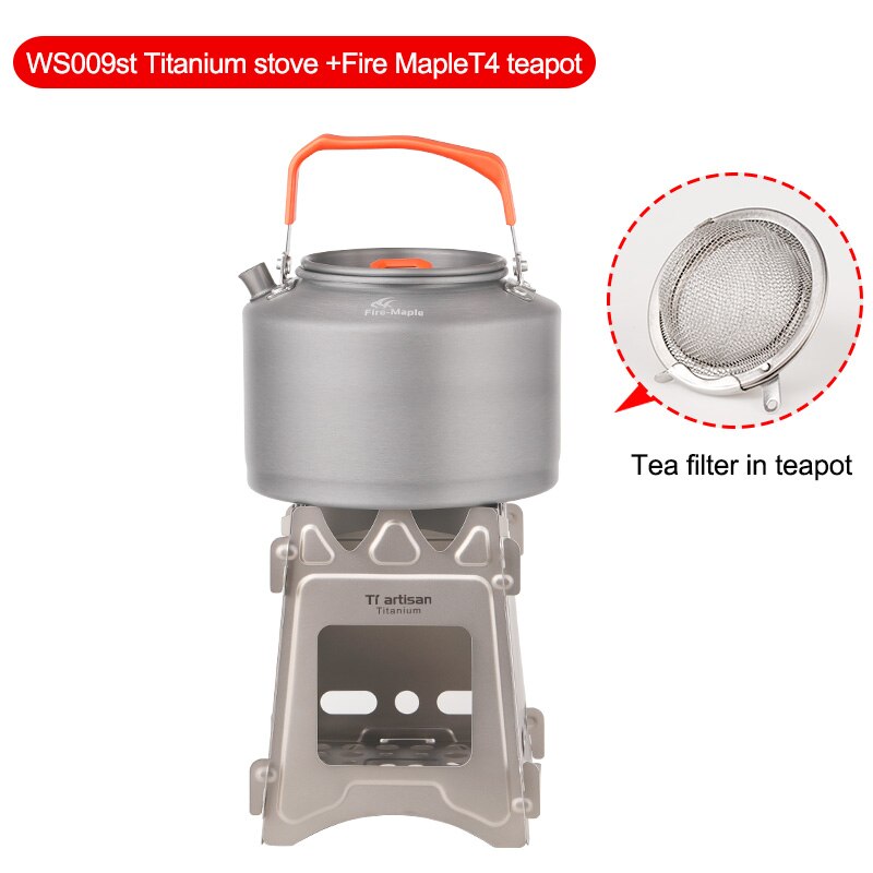 Tiartisan Ultralight Titanium Wood Stove Outdoor Camping Multi-Fuels BBQ Stove