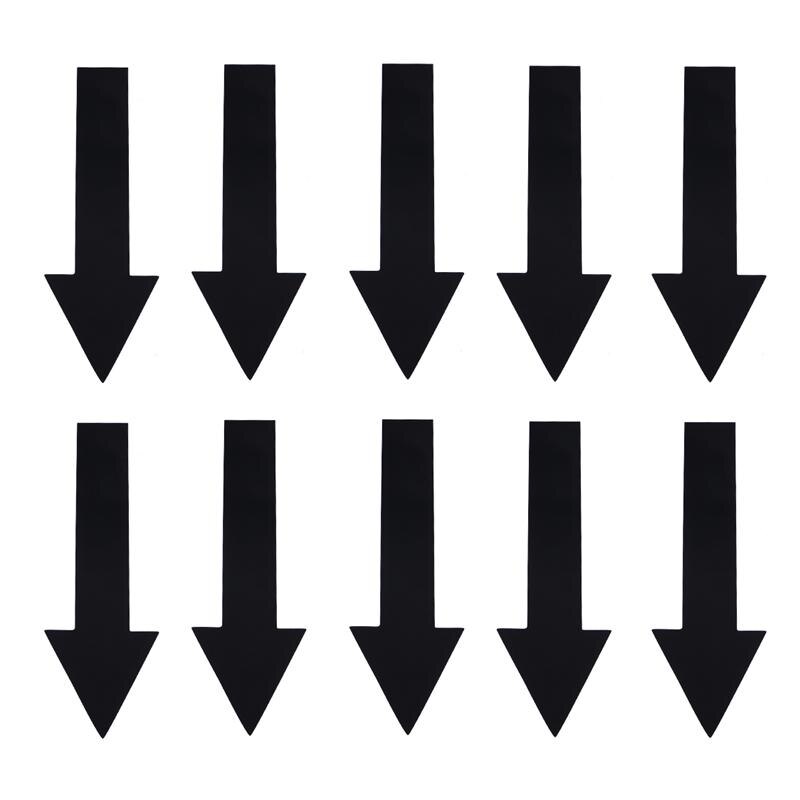 10Pcs Pvc Trap Stickers Verwijderbare Trap Stickers Richting Tekenen Stickers Arrow Vloer Muurstickers Decals Zwart