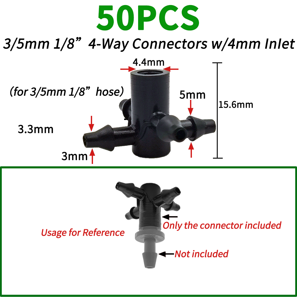 Irrigatie 2l/4l/8l Constante Druppelaar Met 4-Way Cross Connector Landbouw Druppelwater Irrigatie Druppelpijl Connector 20Sets: Oranje