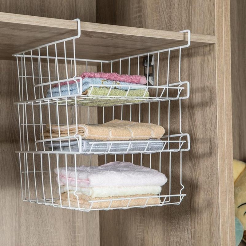 Hengende Oppbevaringskurv - under Skap Kurv - Garderobe Organizer - Skrivebord Hylle