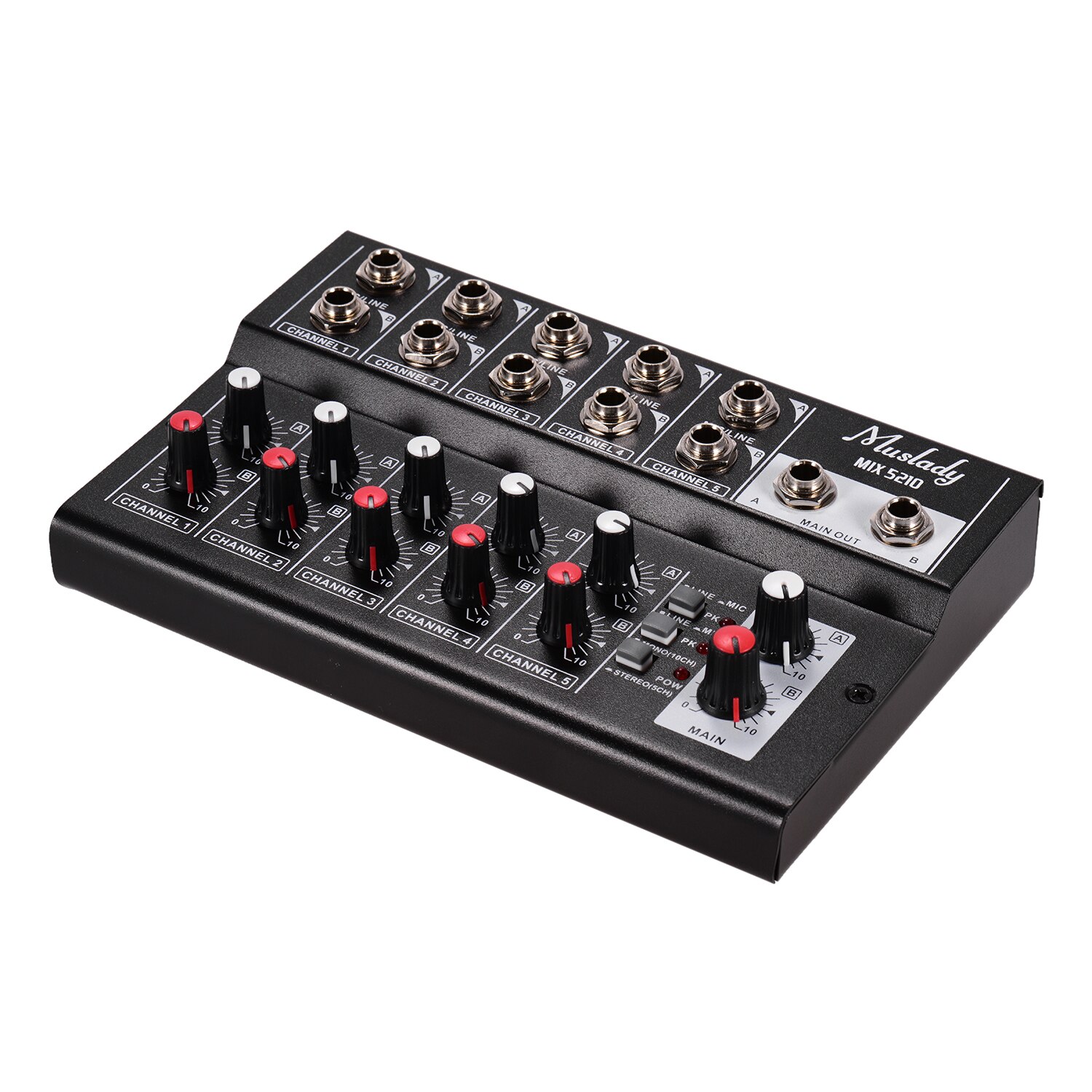 Muslady MIX5210 Audio Mixer 10-Channel Mixing Console Digital Stereo for Recording DJ Network Live Broadcast Karaoke mixer audio