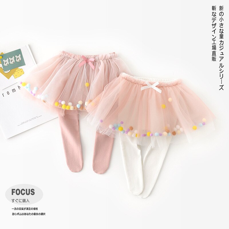 Falda de algodón con mallas para niñas pequeñas, cute, colorido, malla, Princesa,