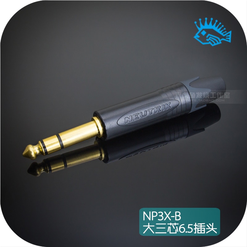 1 pièces suisse Neutrik NP3X-B grand trois cœurs 6.35 stéréo 6.5 Microphone prise de Microphone