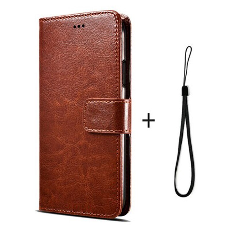 VivoY01 Flip Etui Cover Voor Vivo Y01 Case Wallet Leather Magnetic Card Telefoon Protector Boek Funda Op Voor Vivo Y 01 Чехолна Coque: CX Brown strap