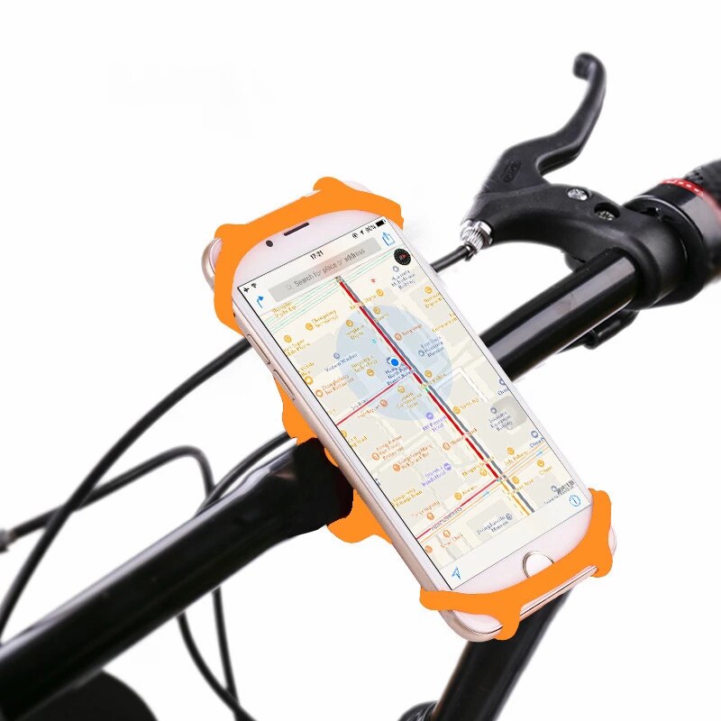 Bicycle Phone Holder Bike Motocycle Smartphone Support Aluminum Alloy Silicon Adjustable MTB Road Cycling Handlebar Mount Stand