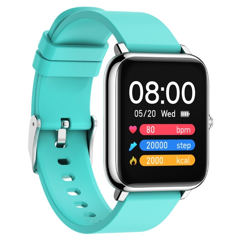 P22 Smart Watch Men Women Sport Clock Fitness Tracker Band Heart Rate Monitor Sleep Monitor IP67 Smartwatch: Blue