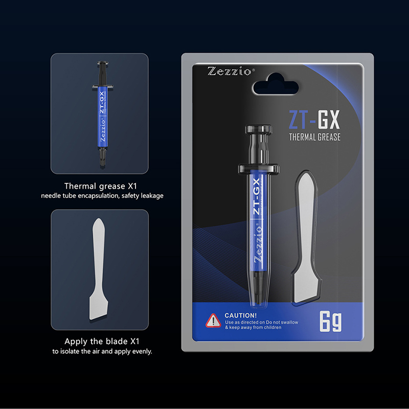 Zezzio ZT-GX 2g,6g,CPU,RTX 3090 3080 GPU Card Heat Dissipation Thermal Grease,14.3W/mk,Plaste Use On Notebook,Laptop Computer