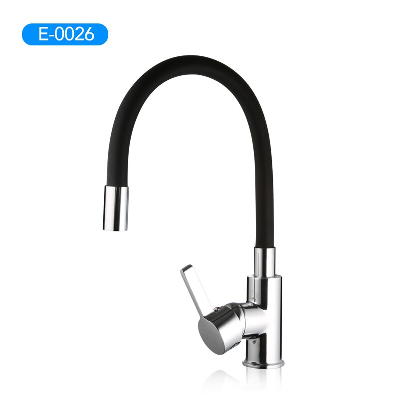 Gavaer Gummi Küche Armaturen Jede Richtung Rotierenden Moderne Küche Wasserhahn Wasserhähne Einzigen Griff ziehen Unten Deck Waschbecken Wasserhahn: E-0026