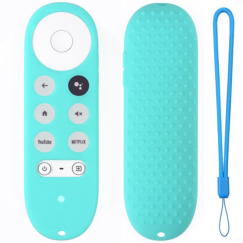 Fernbedienung Abdeckungen Silikon Fall Für Chrome Mit Google TV Stimme Fernbedienung Anti-Verloren Silikon Fall Stoßfest Schützen: 10 green
