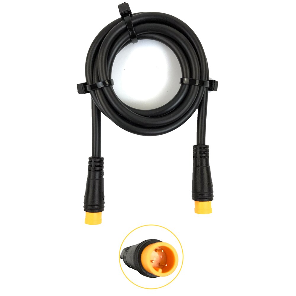 RICETOO Julet 2/3/4/5 Pin Conversion Line Waterproof Extension Cable Wire for Throttle Display Ebrake Light Ebike Parts: 3 Pin Male-Male