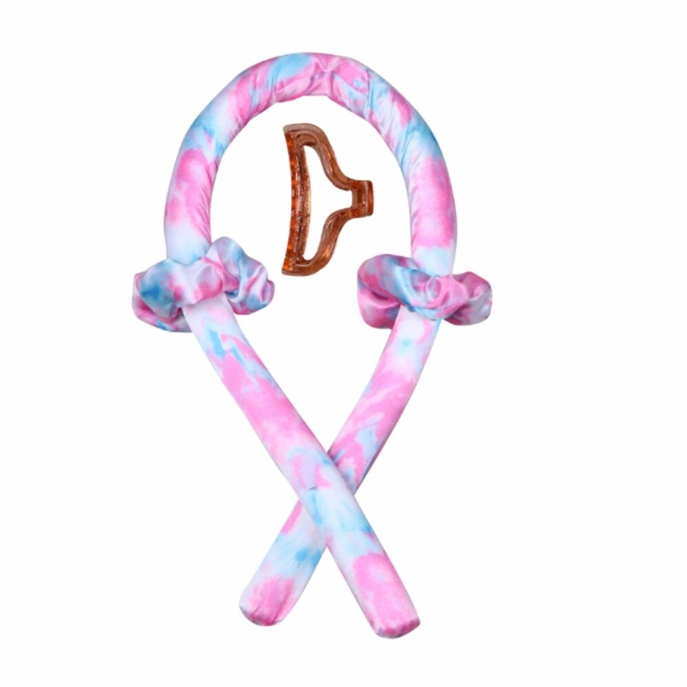 Heatless Curling Rod Headband No Heat Curls Ribbon Hair Rollers Sleeping Soft Headband Hair Curlers DIY Hair Styling Tools: Red