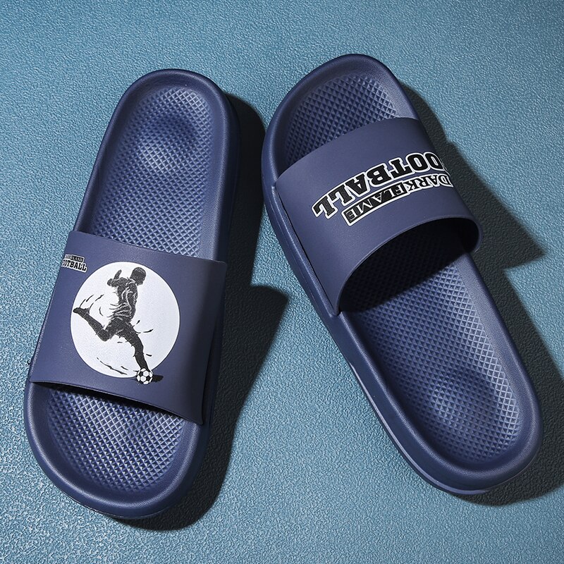 Summer Mens Foot Massage Football King Slippers Accupressure Home Indoor Men Slides Slide Slipper Sleepers House Room: gray / 43