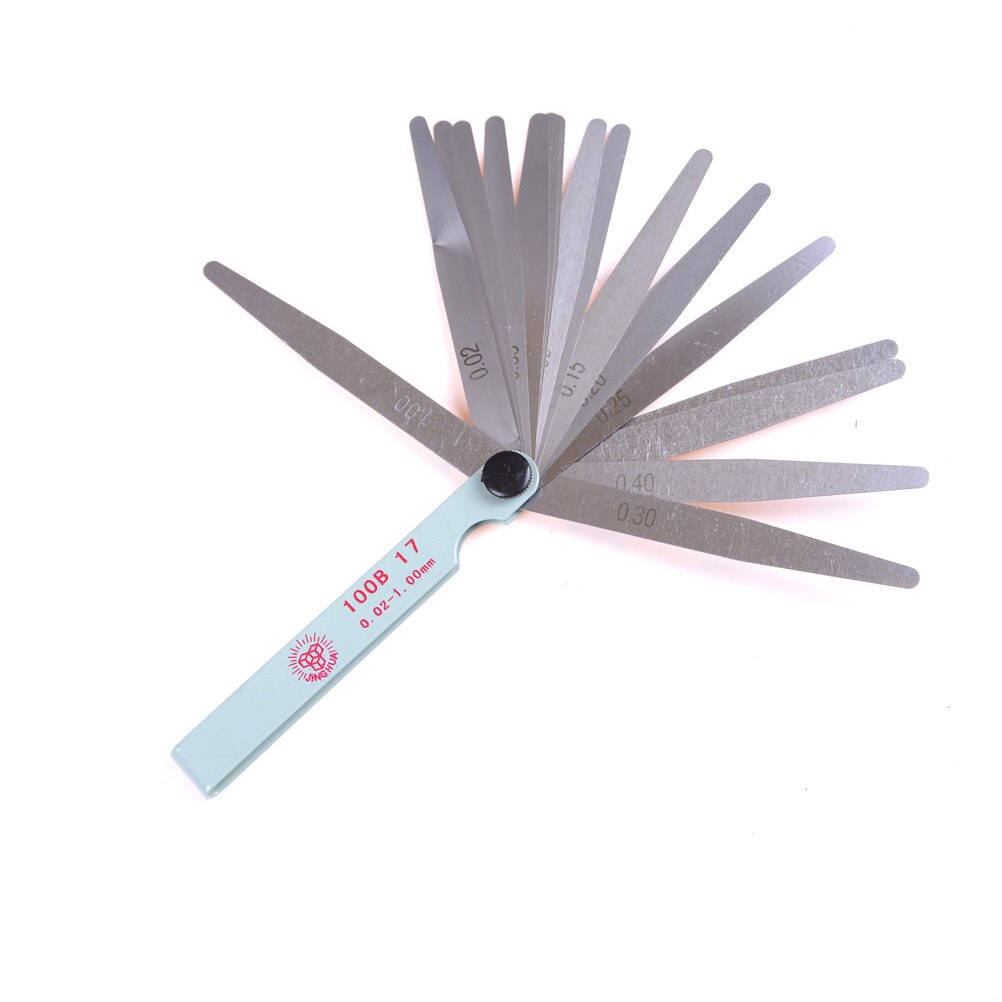 Cost-effective 0.02 to 1mm 17 Blades Thickness Gap Metric Filler Gauge Measure Tools